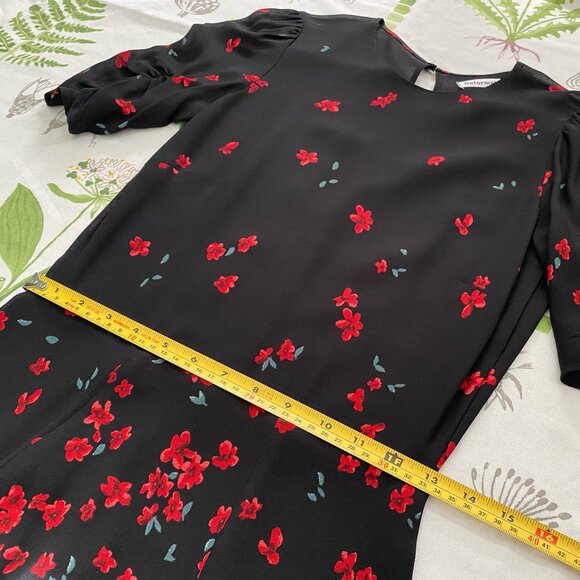 Reformation Gracie Mini Dress in Oracle Black Floral Size 2 - Picture 10 of 14